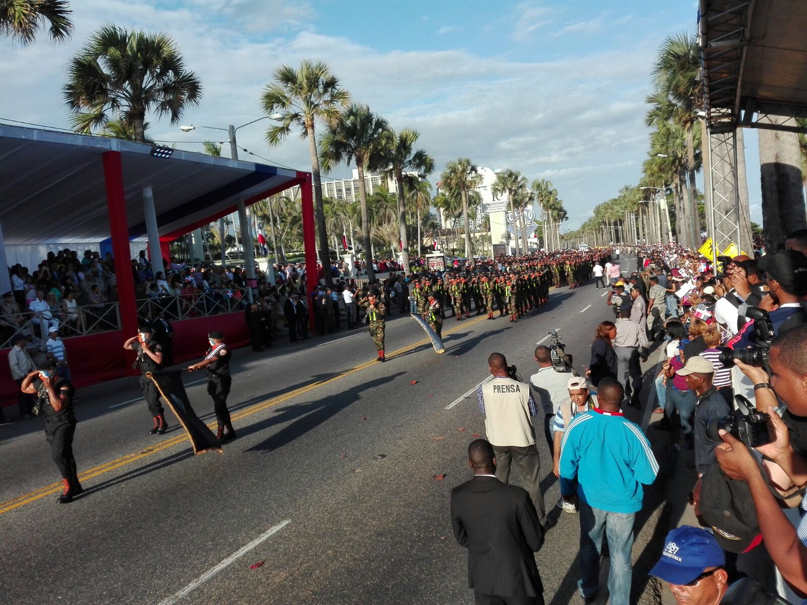 Desfile militar en conmemoración del Día de la Independencia.
