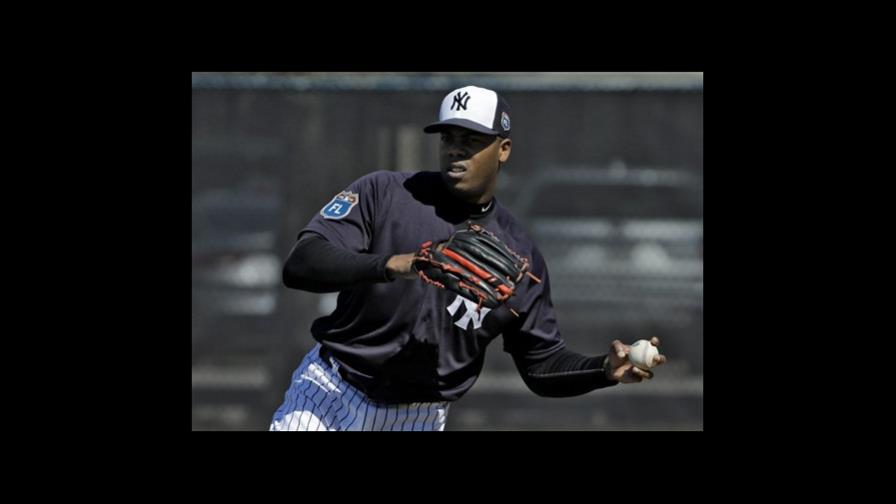 Chapman, impresionante en primera práctica con Yanquis 