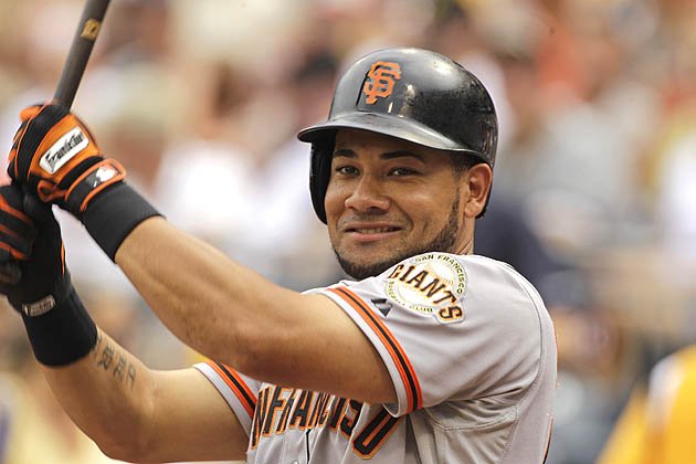 Melky Cabrera falló mientras jugaba con los Gigantes de San Francisco.