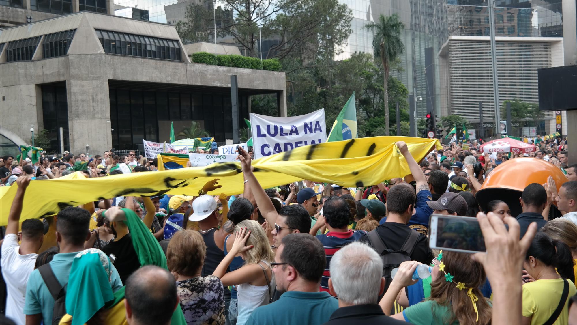 Manifestaciones contra la corrupción en Brasil.