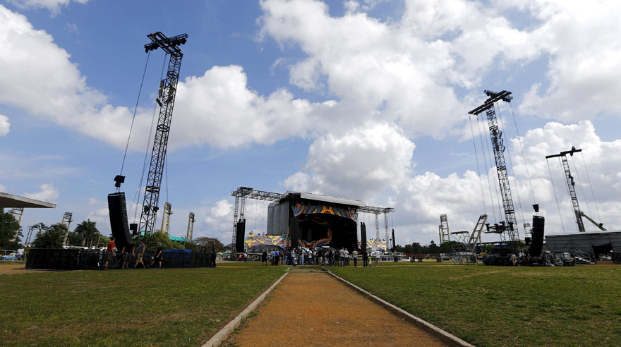 Vista de los trabajos de la Ciudad Deportiva de la Habana  