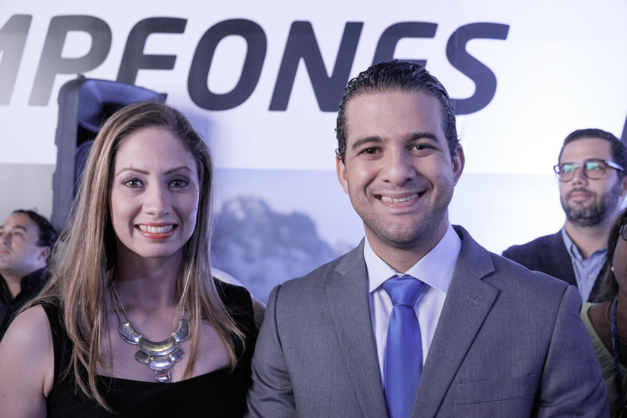 Claudia Blandino y Yamil Almodóvar.