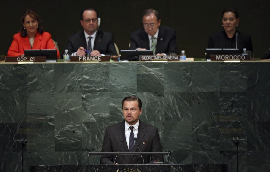 DiCaprio muestra preocupación por el cambio climático durante ceremonia de la ONU