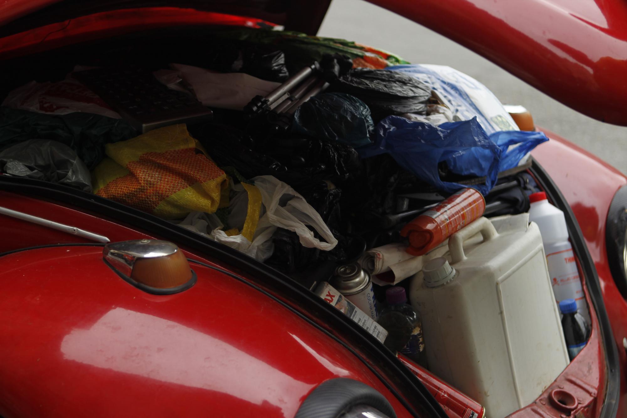 Fotografía del baúl del Volkswagen Fusca.