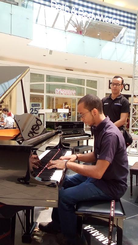 Joven toca el piano