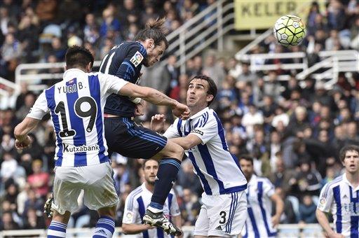 Bale salva al Madrid en Anoeta y lo deja líder provisional 