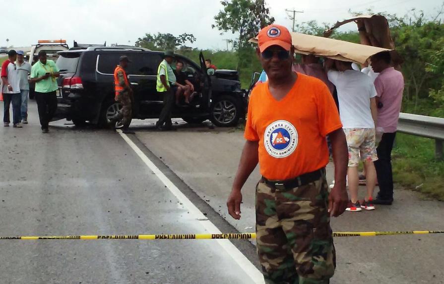 Dos heridos en triple choque de vehículos en La Romana 