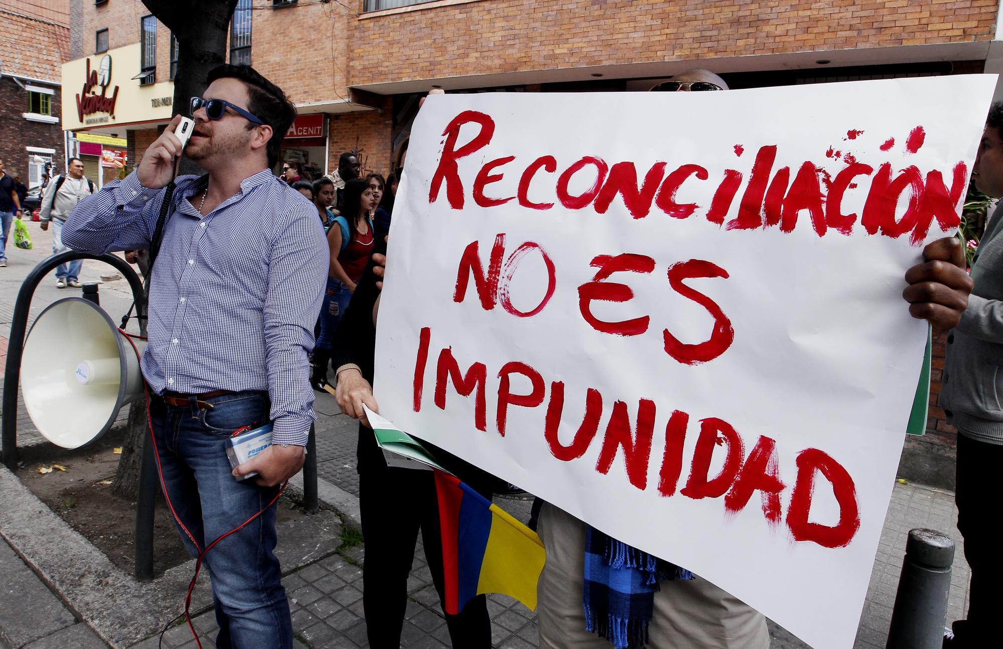 Protesta contra la impunidad en Colombia