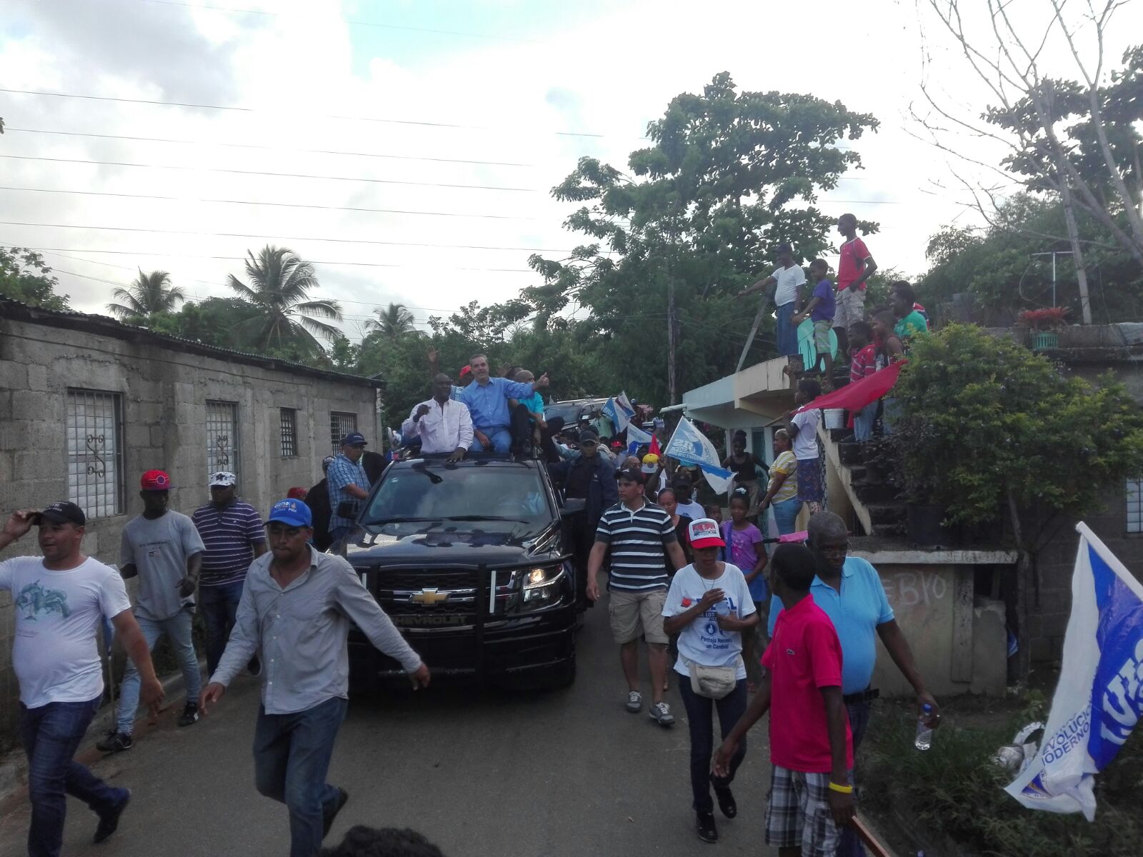 Parte del recorrido de Luis Abinader