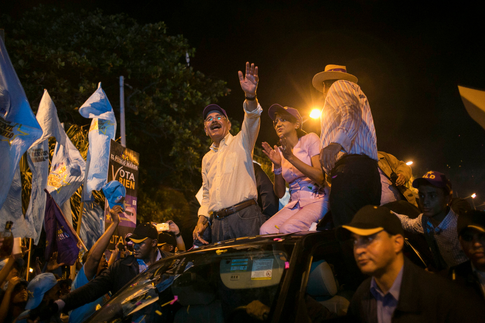 Danilo Medina junto a su esposa Candy