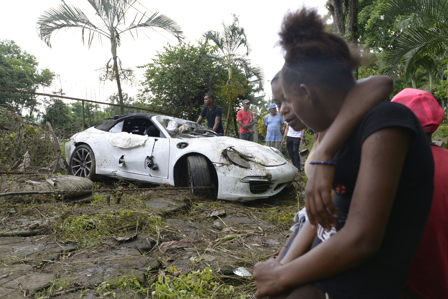 Imagen del accidente en la Autopista Duarte