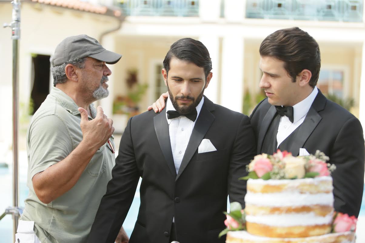 Los actores reciben directrices de Rodriguez