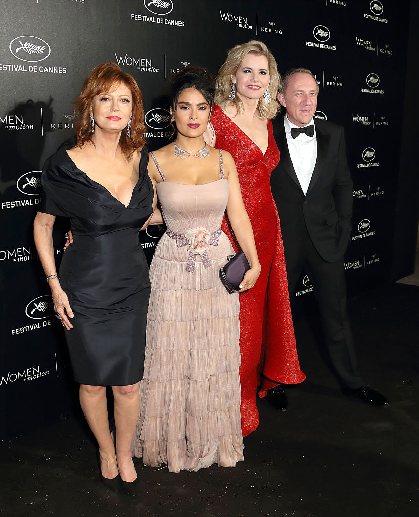 Susan Sarandon, Salma Hayek Pinault, Geena Davis and Francois-Henri Pinault 
