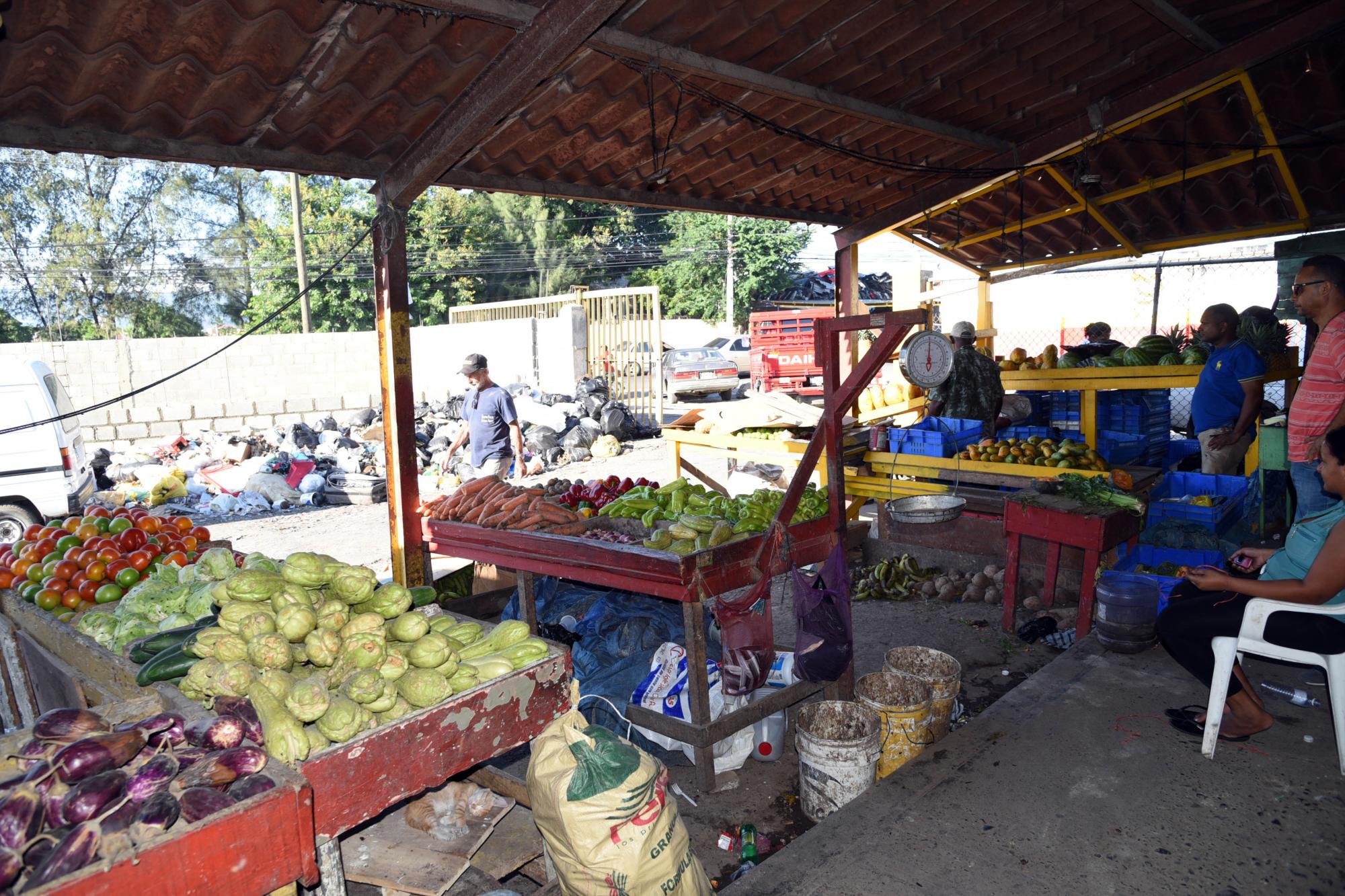 Vendedores del mercado La Placita en Santiago, demandan la recolección de basura.  