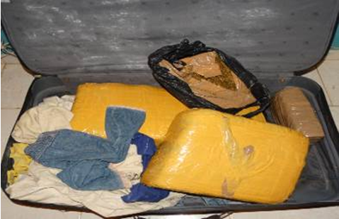 Imagen de la droga decomisada.