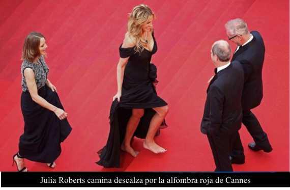 Los pies descalzos de Julia Roberts, la imagen del 69 Festival de Cannes 