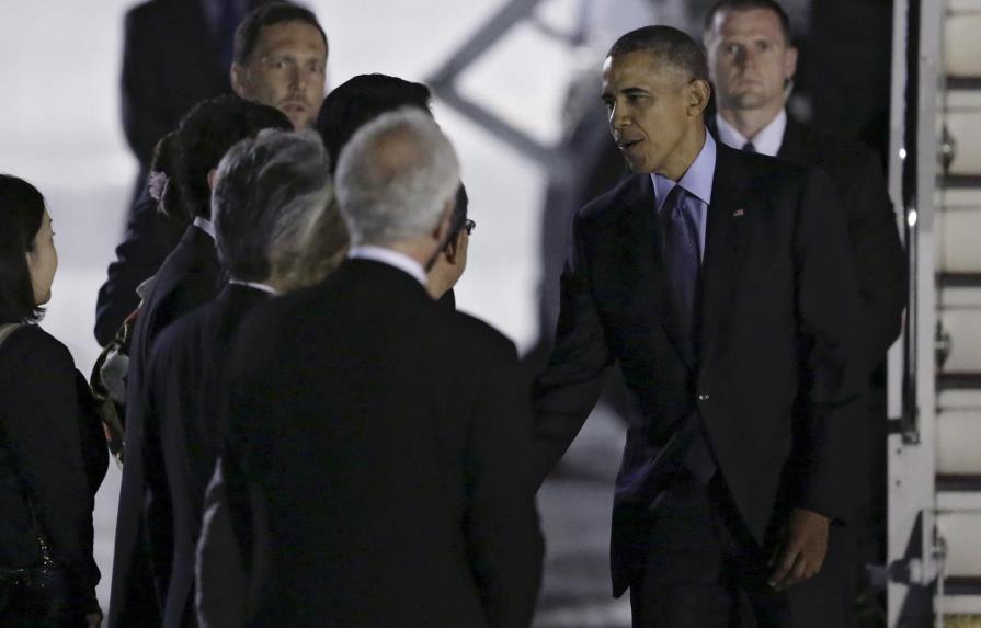 Obama llega a Japón para la cumbre del G7 y visitar Hiroshima