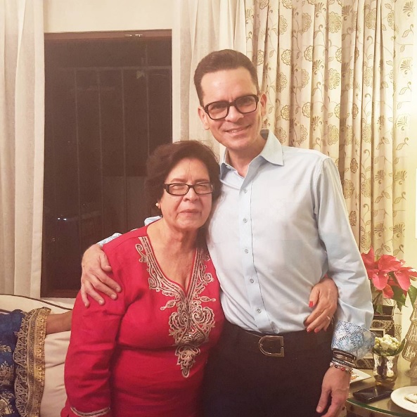 Francisco Sanchís y su madre.