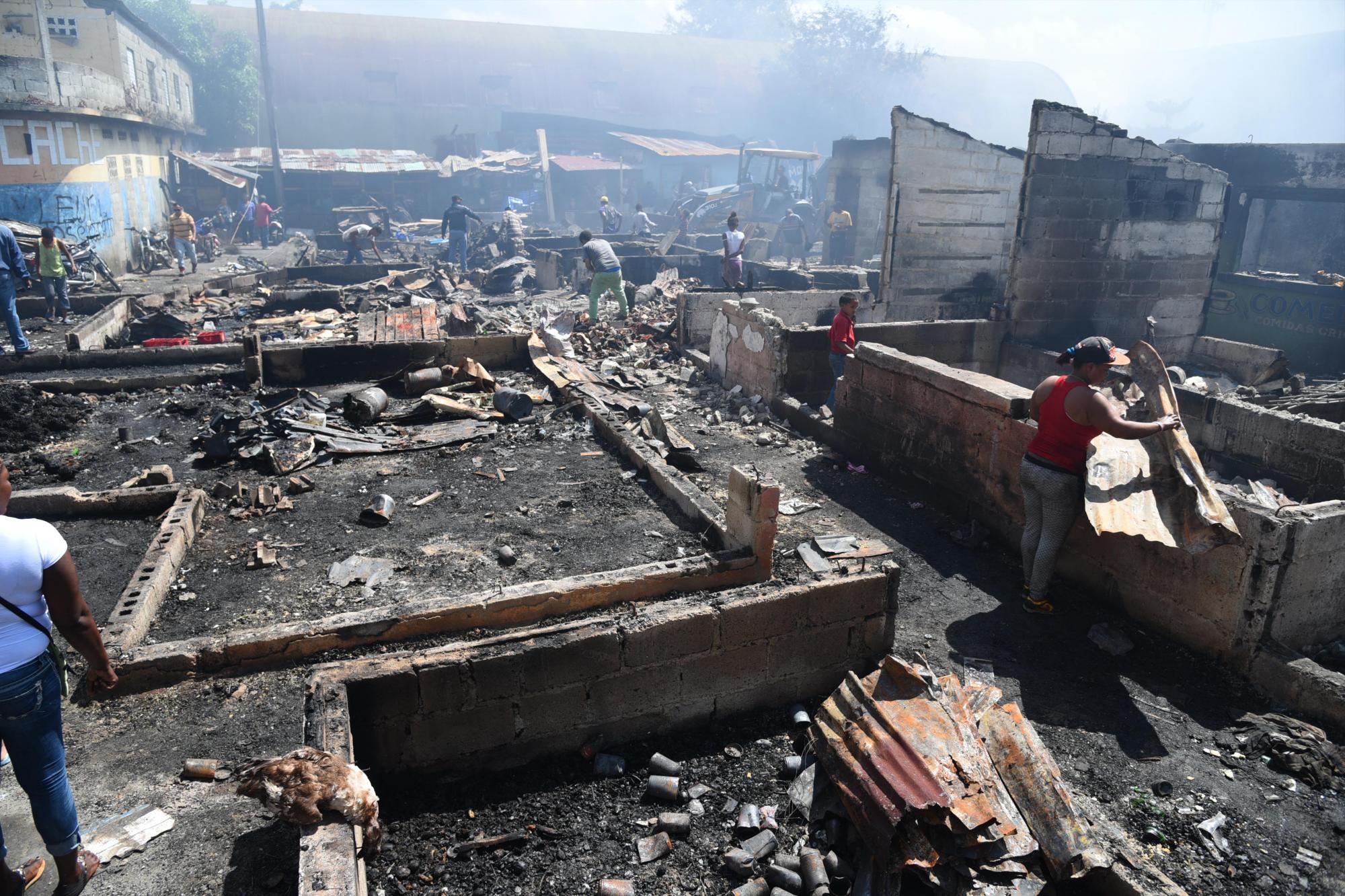 Imagen del mercado luego del siniestro