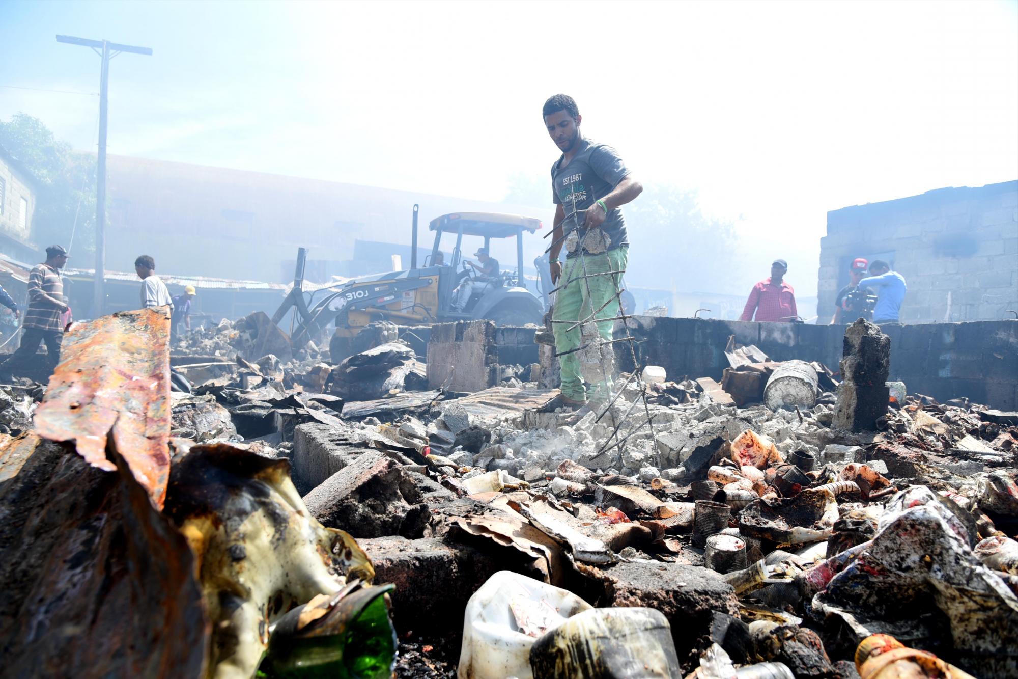 Imagen del mercado luego del siniestro
