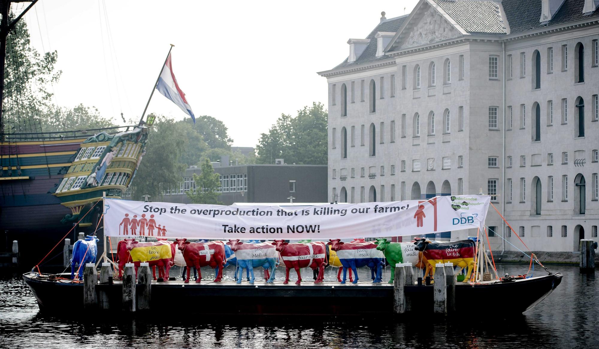 Ganaderos protestan en Holanda