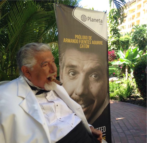 Fotografía del actor Rubén Aguirre durante la presentación de su libro “Después de usted” en febrero de 2015. 