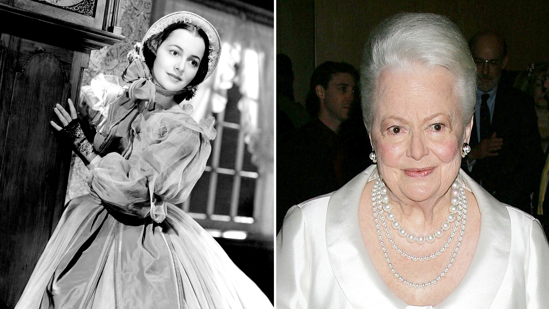 Olivia de Havilland en los 40 y en la actualidad