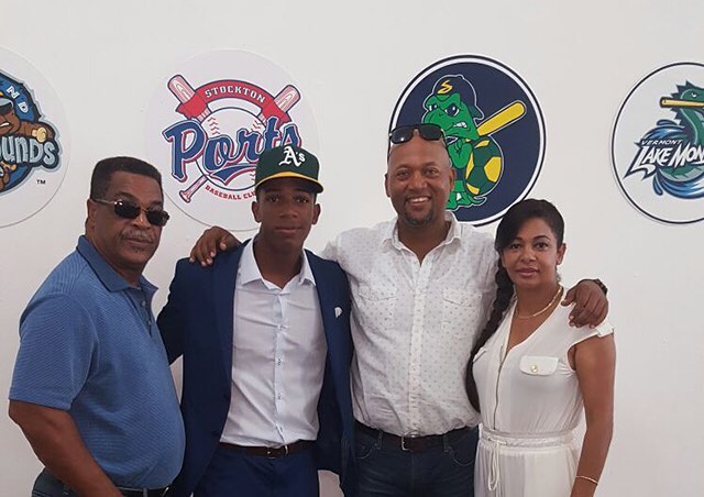  Los Atleticos también firmaron al hijo del MVP de la Liga Americana de 1987 George Bell, Brayner Bell por $500 mil. 