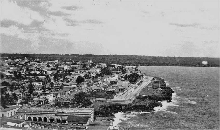 Malecón de Santo Domingo en 1924.