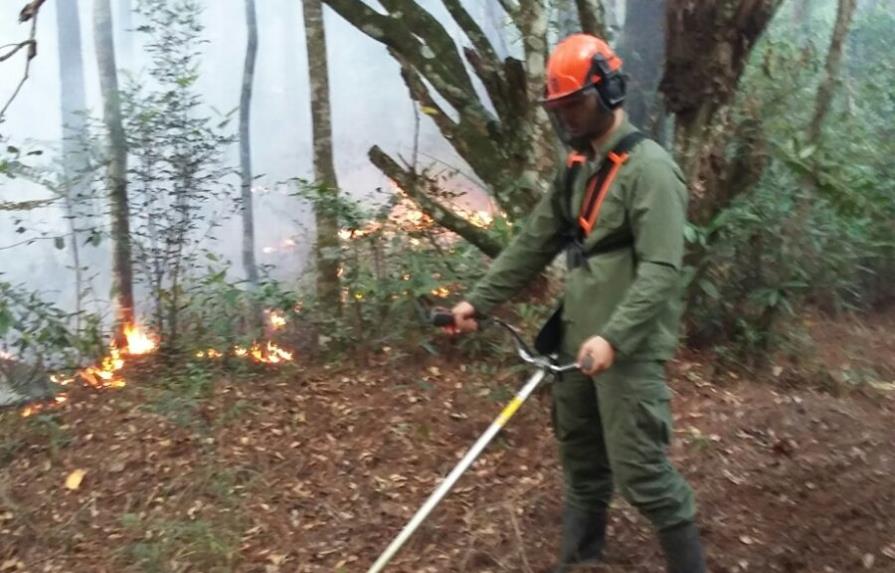 Medio Ambiente extingue fuego forestal en zona boscosa de Jarabacoa