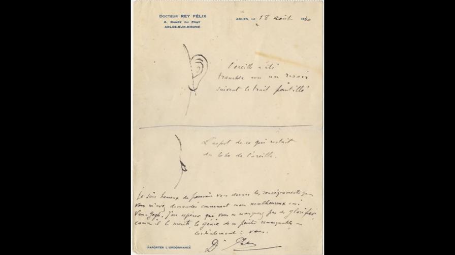 Boceto indica que Van Gogh se cortó casi toda la oreja 