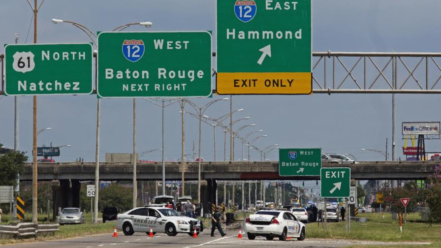 Tres policías muertos tras ser tiroteados en Louisiana, Estados Unidos 