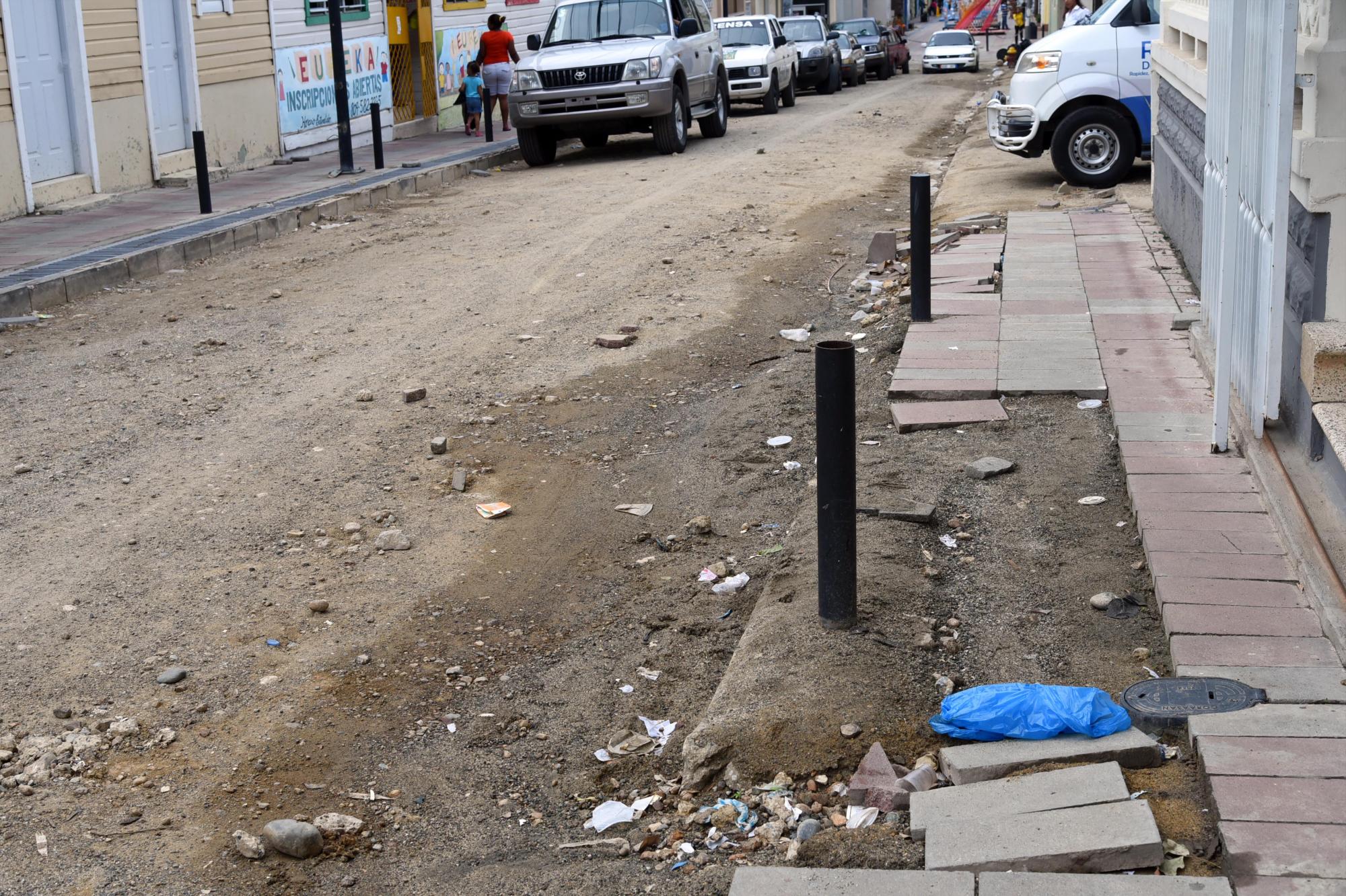 Calle Benito Monción en Santiago.
