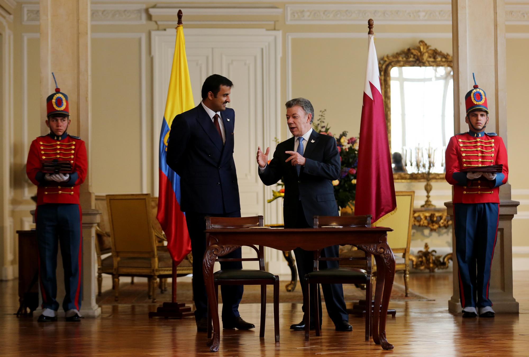 Visita del Emir de Catar a Colombia