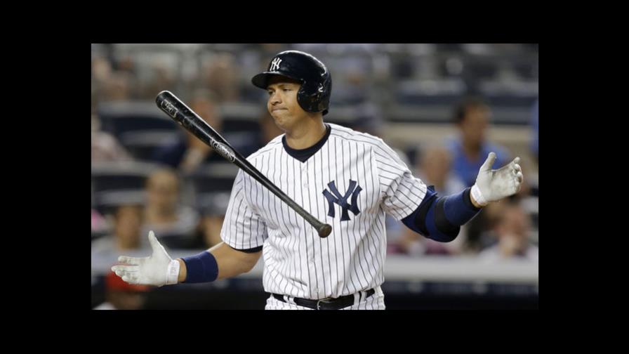 Líderes en Grandes Ligas: Alex Rodríguez lleva cinco juegos en el banco