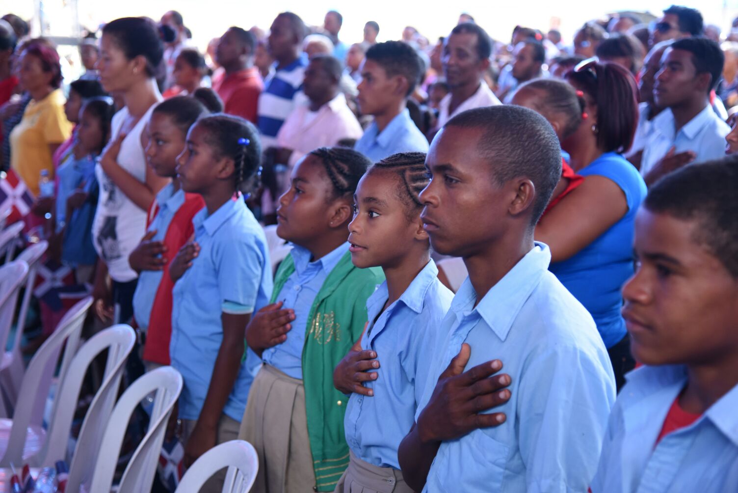 Estudiantes que acudieron al acto. 