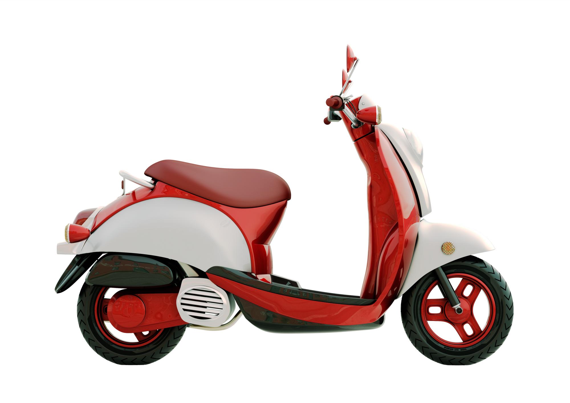 Moto tipo scooter.