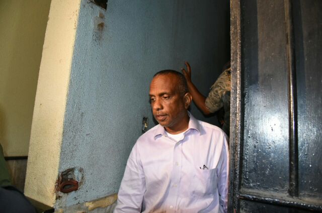 Vista del coronel Carlos Picini Núñez tras su salida del tribunal.