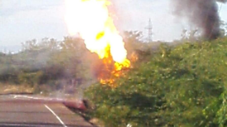 Se incendia camión de GLP en Montecristi Se incendia camión de GLP en Montecristi