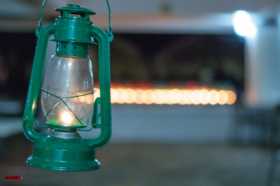 Una de las linternas que se utilizó, 
