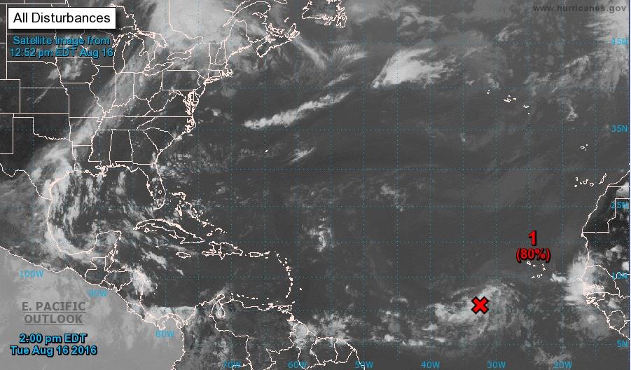 Depresión tropical podría formarse el miércoles en el Atlántico