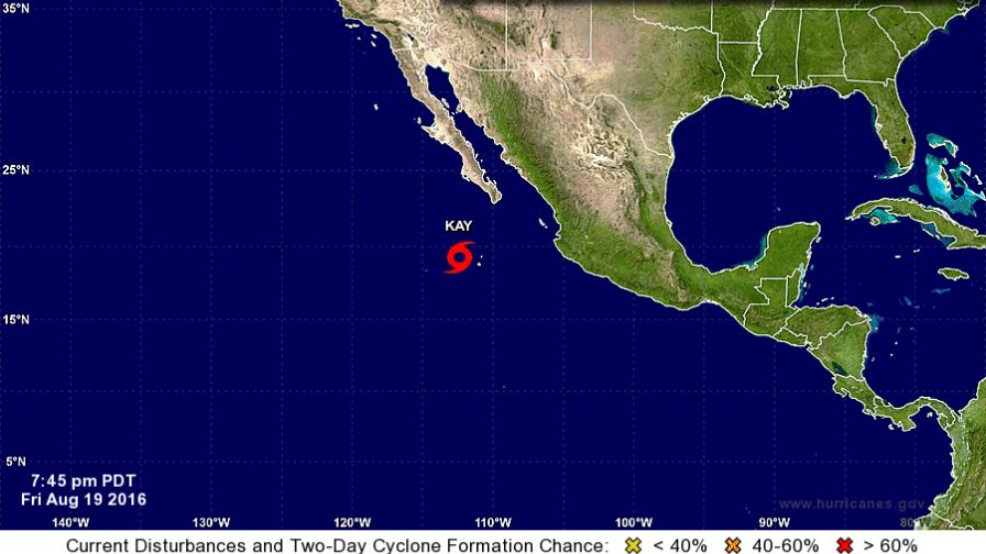 Tormenta tropical Kay trae potencial de fuertes lluvias en noroeste de México 