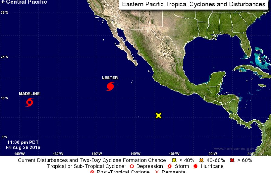 Lester se convierte en huracán a unos 900 kilómetros de México 