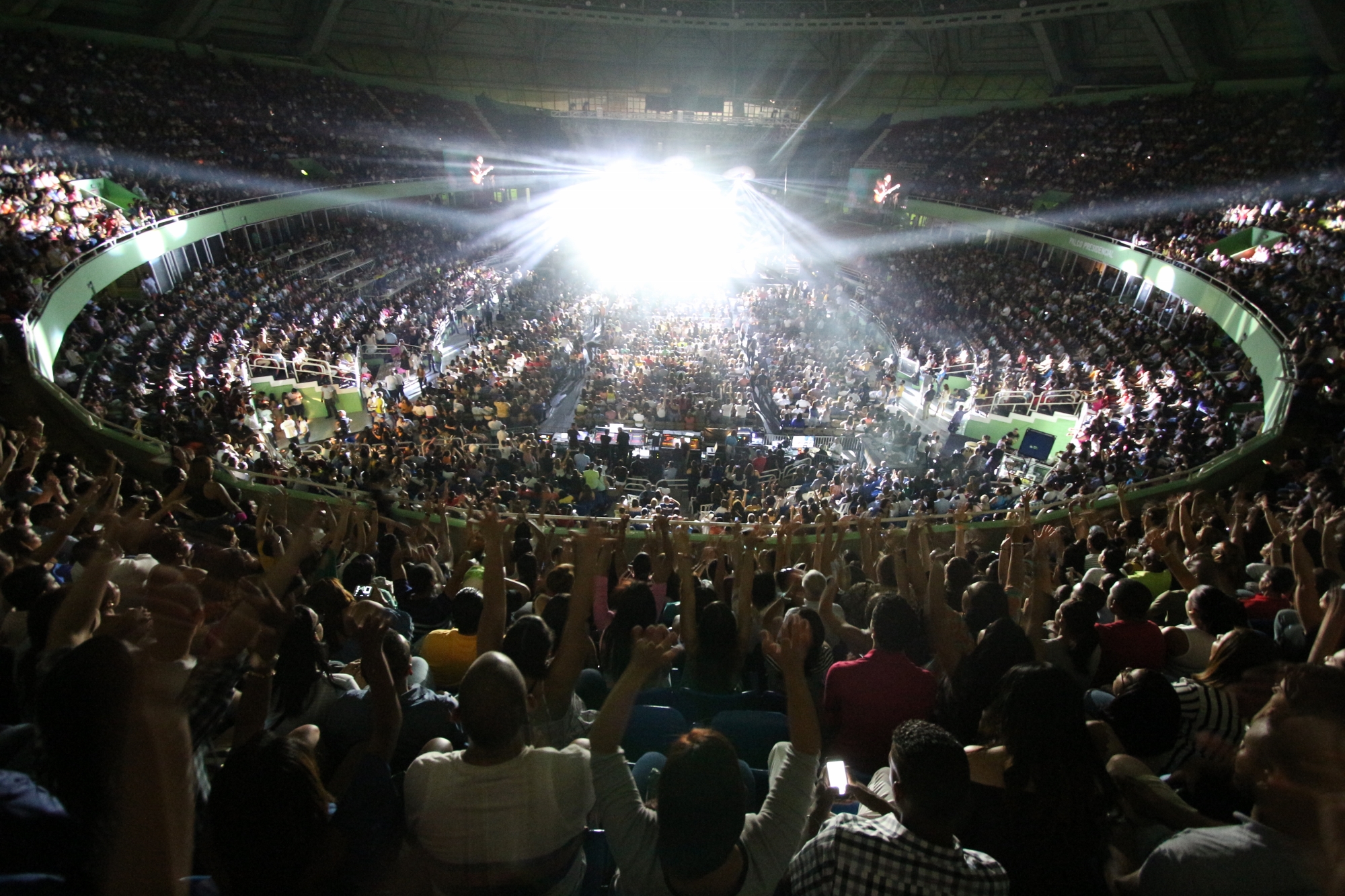 Así lucía la asistencia al Palacio de los Deportes.
