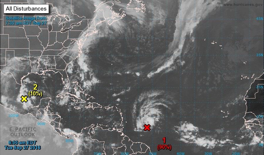 Meteorología vigila onda tropical con 90% de convertirse en depresión esta noche