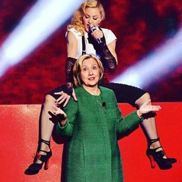 Madonna da su apoyo a  Hillary Clinton