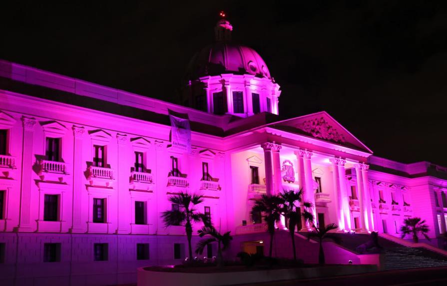 El Palacio Presidencial se ilumina de color rosa 