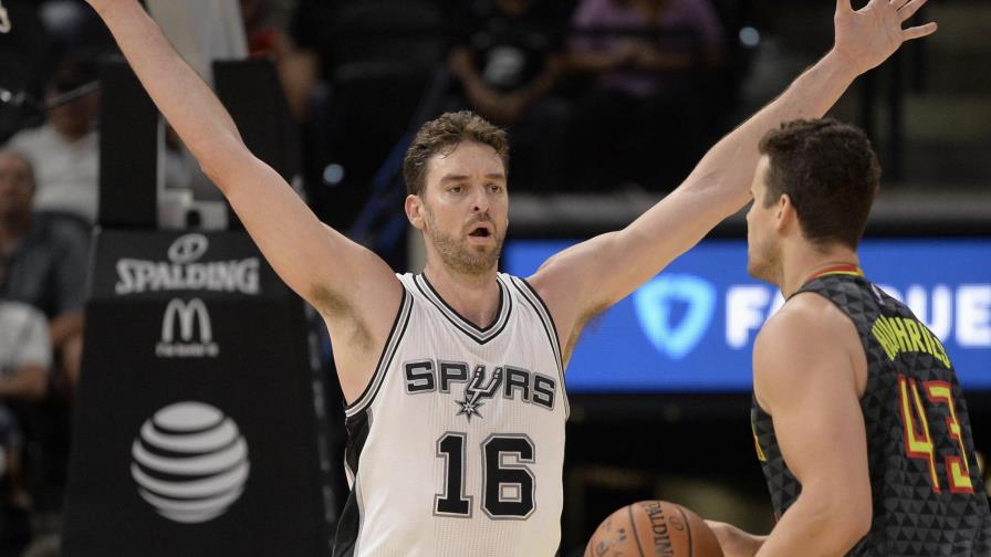 Pau Gasol debuta con Spurs y ganan a Hawks; triunfos de Cavaliers y New York 