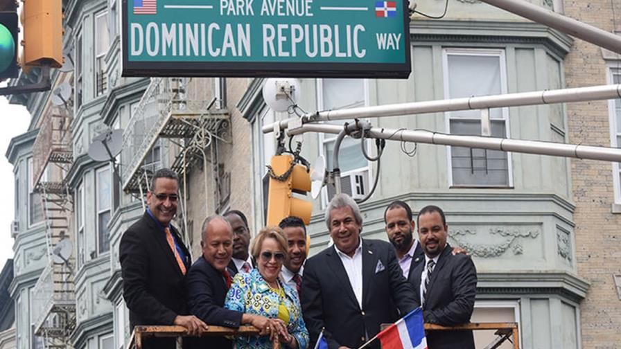 Una esquina de la avenida Park en New Jersey dedicada a República Dominicana