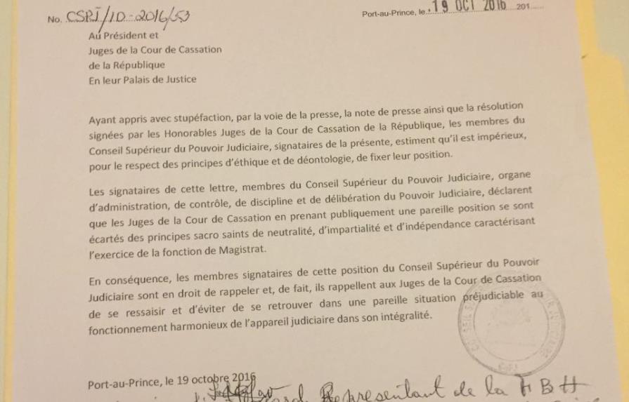 Poder Judicial haitiano cuestiona imparcialidad de la Corte de Casación que pide destitución de Privert